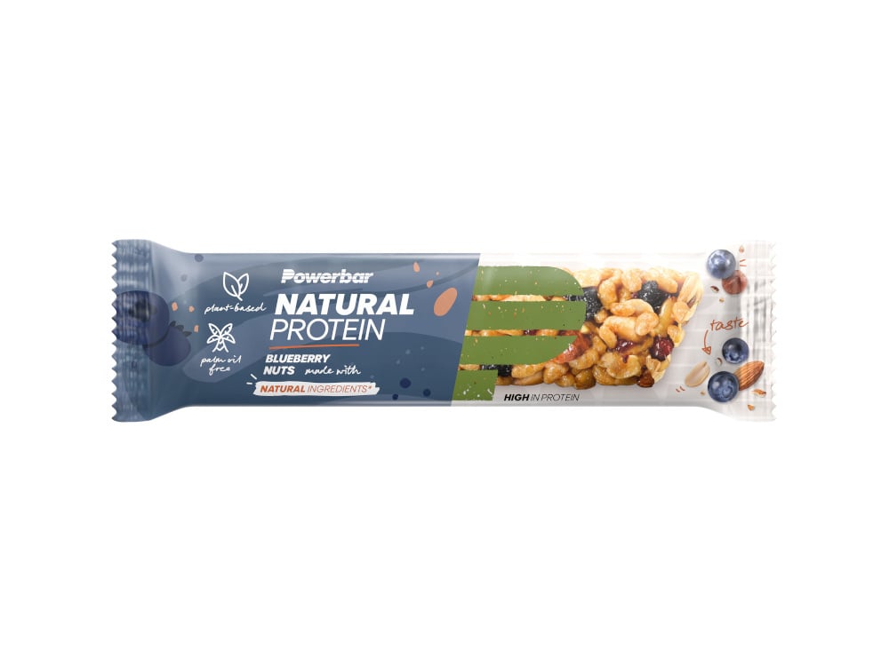 Powerbar Recovery Riegel Natural Protein Vegan Blueberry Nuts G