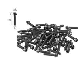 Titanschraube M6x25 konisch schwarz