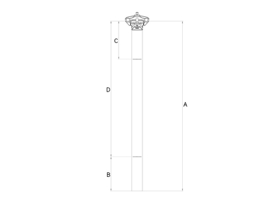 MCFK Sattelsttze Carbon Offset UD | matt 27,2 mm