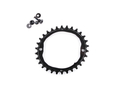 ABSOLUTE BLACK Chainring oval 1-speed LK 104 | narrow wide black 30 Teeth