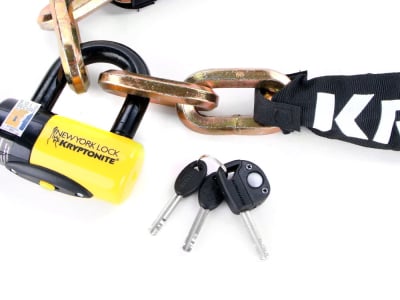 Kryptonite New York Fahgettaboudit 1410 Chaîne Antivol Ultra Robuste 14mm - 100cm Avec Cadenas Anse 15mm