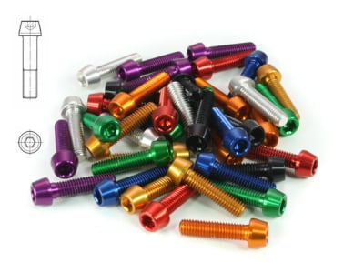 Aluminum Screw M4x10 Conical Head purple