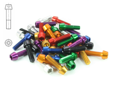 Aluminium Screw M6x10 Conical Head green