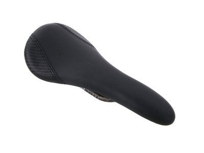 MCFK Saddle Leather Saddle Carbon | padded black 130 mm