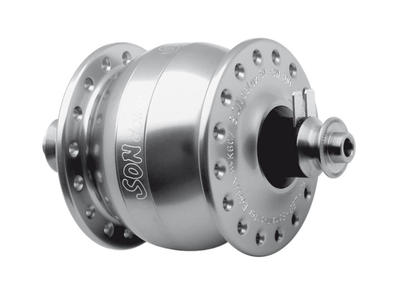 SON Nabendynamo SON delux | 9x100 mm Schnellspanner 32 Loch schwarz eloxiert