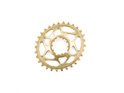 ABSOLUTE BLACK Kettenblatt Direct Mount oval | narrow wide für SRAM Kurbel | gold 28 Zähne