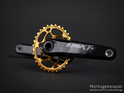 ABSOLUTE BLACK Chainring Direct Mount oval for Race Face Cinch Crank | gold 34 Teeth