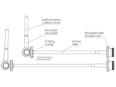 TUNE Schnellspanner Set DC 100 | DC 130 rot