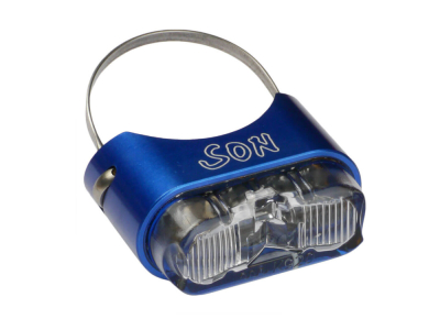 SON Rear Light K 920 for Seat Posts | StVZO blue anodised clear