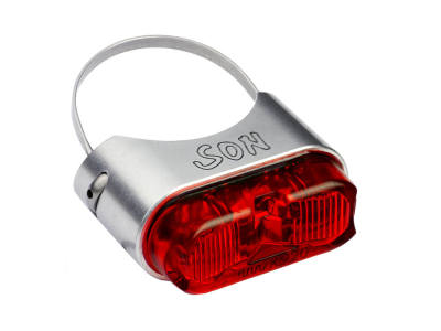 SON Rear Light K 920 for Seat Posts | StVZO silver anodised red