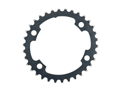 ABSOLUTE BLACK Chainring Road Winter Oval 2X BCD 110/4 asymmetric | grey inner Ring