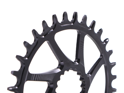 GARBARUK Chainring Round Direct Mount | 1-speed narrow-wide Cannondale Hollowgram Crank | Ai compatible 32 Teeth red