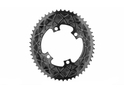 ABSOLUTE BLACK Chainring Road oval 2X BCD 110/4 asymmetric | black outer Ring