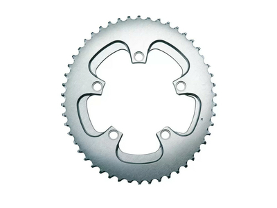ABSOLUTE BLACK Chainring Road Winter oval 2X BCD 110/5 | grey outer Ring 50 Teeth