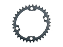 ABSOLUTE BLACK Chainring Road Winter oval 2X BCD 110/4 asymmetric | grey inner Ring 34 Teeth