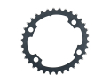 ABSOLUTE BLACK Chainring Road Winter oval 2X BCD 110/4 asymmetric | grey inner Ring 36 Teeth