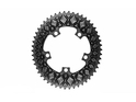ABSOLUTE BLACK Chainring Road oval 2X BCD 110/5 | black outer Ring 52 Teeth