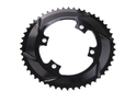 ABSOLUTE BLACK Chainring Road oval 2X BCD 110/4 asymmetric | black outer Ring 50 Teeth