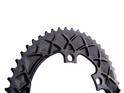 ABSOLUTE BLACK Chainring Road oval 2X BCD 110/4 asymmetric | black outer Ring 50 Teeth