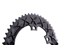 ABSOLUTE BLACK Chainring Road oval 2X BCD 110/4 asymmetric | black outer Ring 52 Teeth