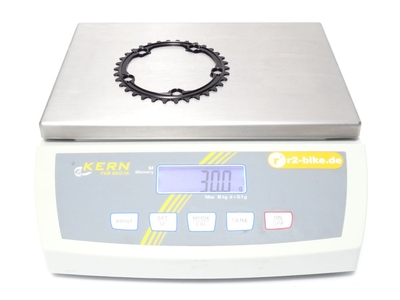 ABSOLUTE BLACK Chainring Road oval 2X BCD 110/5 for SRAM Hidden Bolt | black inner Ring 34 Teeth