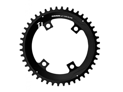 SRAM X-SYNC Kettenblatt 1-fach | 4-Loch 110 mm asymmetrisch für Apex 1 Kurbel schwarz 44 Zähne