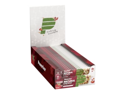 POWERBAR Energieriegel Natural Energy Cereal Vegan Strawberry & Cranberry 40g | 18 Riegel Box