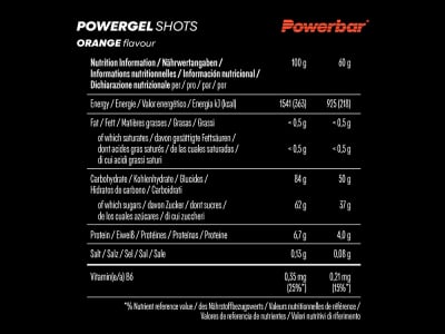 POWERBAR Energiegummis Powergel Shots Orange 60g