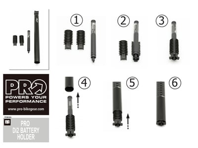 PRO Akkuhalterung Sattelstütze für Shimano Di2 Akkus 27,2...