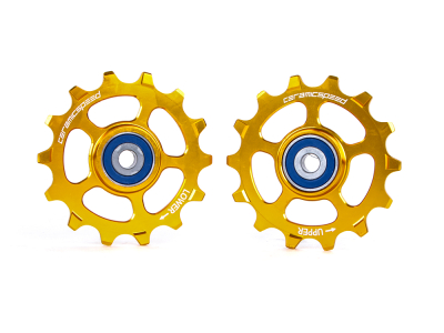 CERAMICSPEED Schaltwerkröllchen Aluminium Coated | 14 Zähne für SRAM Eagle 12-fach gold
