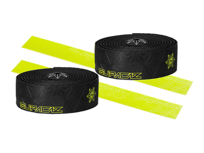 SUPACAZ Bar Tape Super Sticky Kush Galaxy black-neon yellow