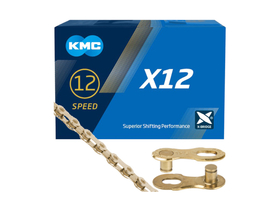 KMC Chain 12-speed X12 TI-N 126 Links | gold