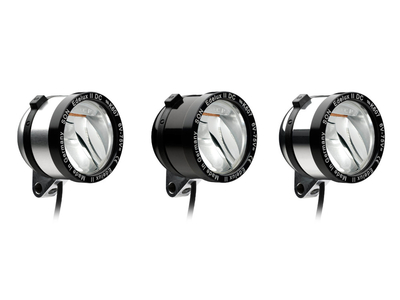SON LED Scheinwerfer Edelux II DC fr Pedelecs 6 bis 75 Volt mit Kabel | StVZO schwarz eloxiert