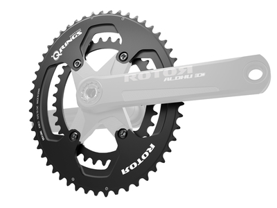 ROTOR Chainring Set Q-Rings oval 2-speed BCD 110 mm | 4-Hole for Rotor ALDHU | Shimano Road inner Ring