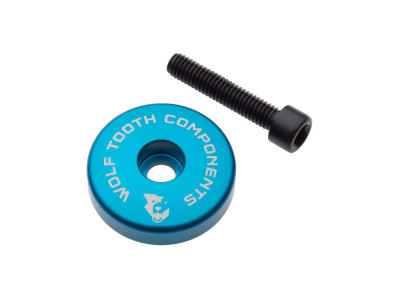 WOLF TOOTH Ultralight Stem Cap with Integrated Spacer | 5 mm blue