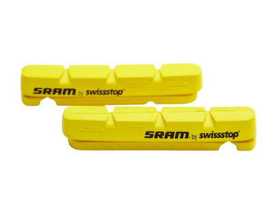 SRAM Brake Pads Road yellow by SwissStop for Carbon Rims | Shimano/Sram 2 Pcs.