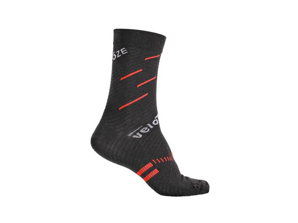 VELOTOZE Socks Merinowool | black/red, 17,50