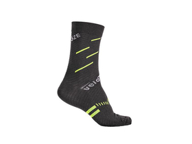 VELOTOZE Socken Merinowolle | schwarz / gelb