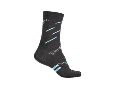 VELOTOZE Socken Merinowolle | schwarz/blau