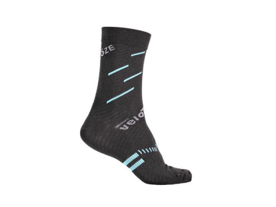 VELOTOZE Socks Merinowool | black / blue L / XL | 43 - 47