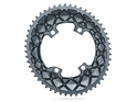 ABSOLUTE BLACK Chainring Road oval 2X BCD 110 4 Hole asymmetric | Dura Ace 9100 | Ultegra R8000 | grey outer Ring