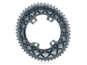 ABSOLUTE BLACK Chainring Road oval 2X BCD 110 4 Hole asymmetric | Dura Ace 9100 | Ultegra R8000 | grey outer Ring 50 Teeth
