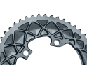 ABSOLUTE BLACK Chainring Road oval 2X BCD 110 4 Hole asymmetric | Dura Ace 9100 | Ultegra R8000 | grey outer Ring 50 Teeth