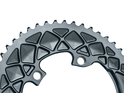ABSOLUTE BLACK Chainring Road oval 2X BCD 110 4 Hole asymmetric | Dura Ace 9100 | Ultegra R8000 | grey outer Ring 52 Teeth