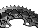 ABSOLUTE BLACK Chainring Road oval 2X BCD 110 4 Hole asymmetric | Dura Ace 9100 | Ultegra R8000 | black outer Ring 53 Teeth