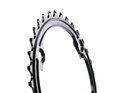 ABSOLUTE BLACK Chainring Road Oval 2X BCD 110/4 asymmetric | Dura Ace R9100 | Ultegra R8000 | black inner Ring 34 Teeth