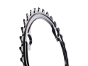 ABSOLUTE BLACK Chainring Road Oval 2X BCD 110/4 asymmetric | Dura Ace R9100 | Ultegra R8000 | black inner Ring 38 Teeth