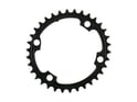 ABSOLUTE BLACK Chainring Road Oval 2X BCD 110/4 asymmetric | Dura Ace R9100 | Ultegra R8000 | black inner Ring 39 Teeth