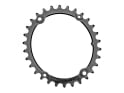 ABSOLUTE BLACK Chainring Sub Compact oval 2X BCD 110 4 Hole asymmetric | Dura Ace 9100 | Ultegra R8000 | black inner Ring 30 Teeth