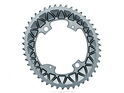 ABSOLUTE BLACK Chainring Sub Compact oval 2X BCD 110 4 Hole asymmetric | Dura Ace 9100 | Ultegra R8000 | grey outer Ring 46 Teeth